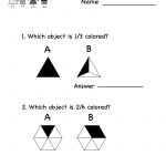 Kindergarten Math Fractions Worksheet   Free Kindergarten Math | Free Printable Fraction Worksheets For Kindergarten