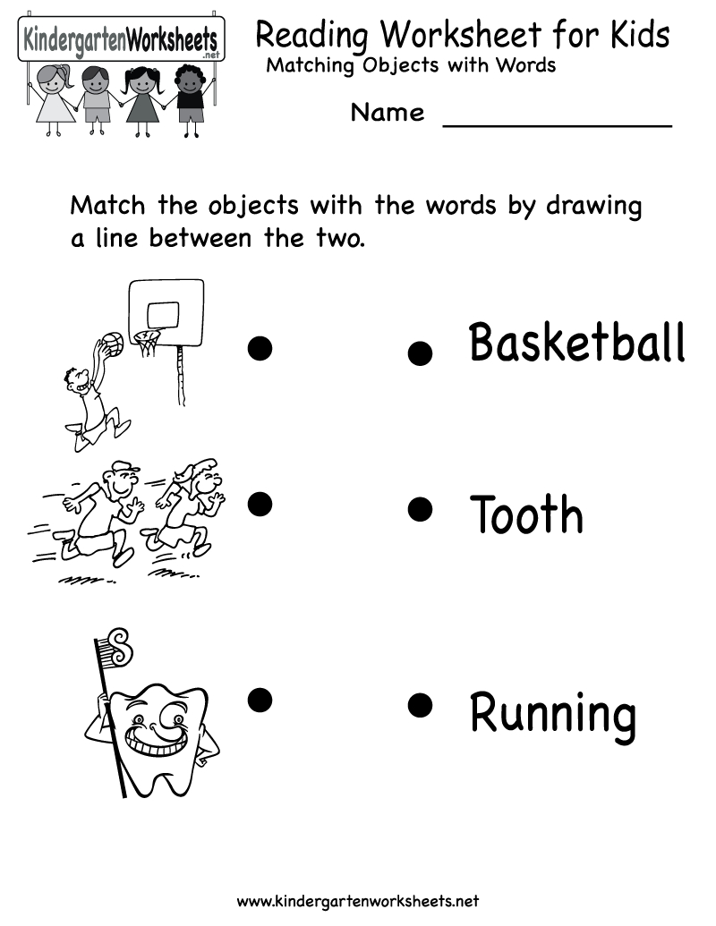 Kindergarten Reading Worksheet For Kids Printable | Worksheets | Kindergarten Reading Printable Worksheets