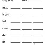 Kindergarten Spelling Worksheet Printable | Worksheets (Legacy | Spelling For Kids Worksheets Printable
