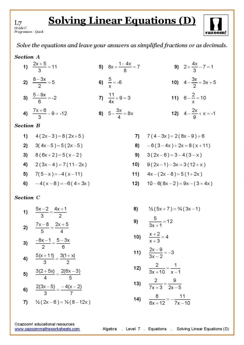 Ks3 Ks4 Maths Worksheets Printable With Answers Year 7 Math Pdf Al 5 | Ks3 Science Revision Worksheets Printable
