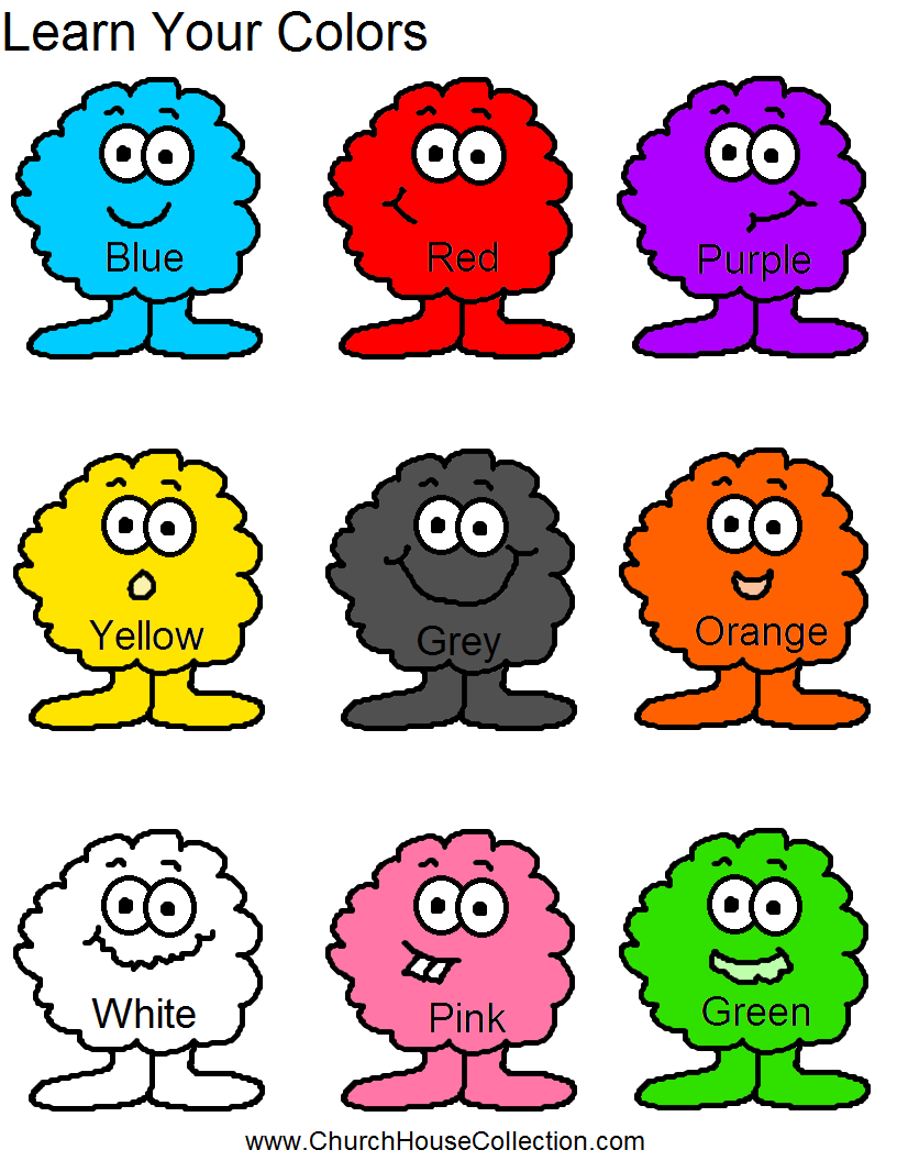 Learn Your Colors Preschool Kids Worksheet | Learning Colors Printable Worksheets