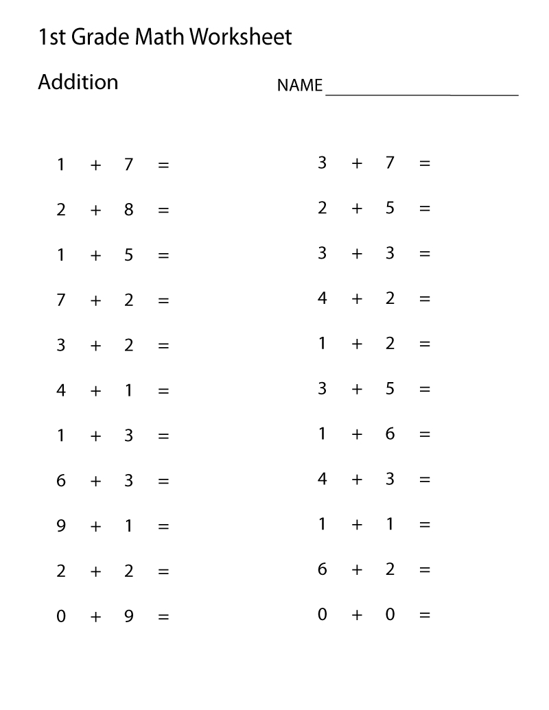 Learning Addition Facts To 1212 First Grade Math Worksheets Double | First Grade Math Facts Printable Worksheets