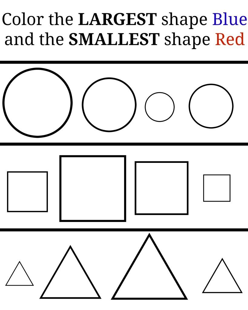 Learning Small And Large – Free Printables. Great Free Printable | Big And Small Ideas Printable Worksheets