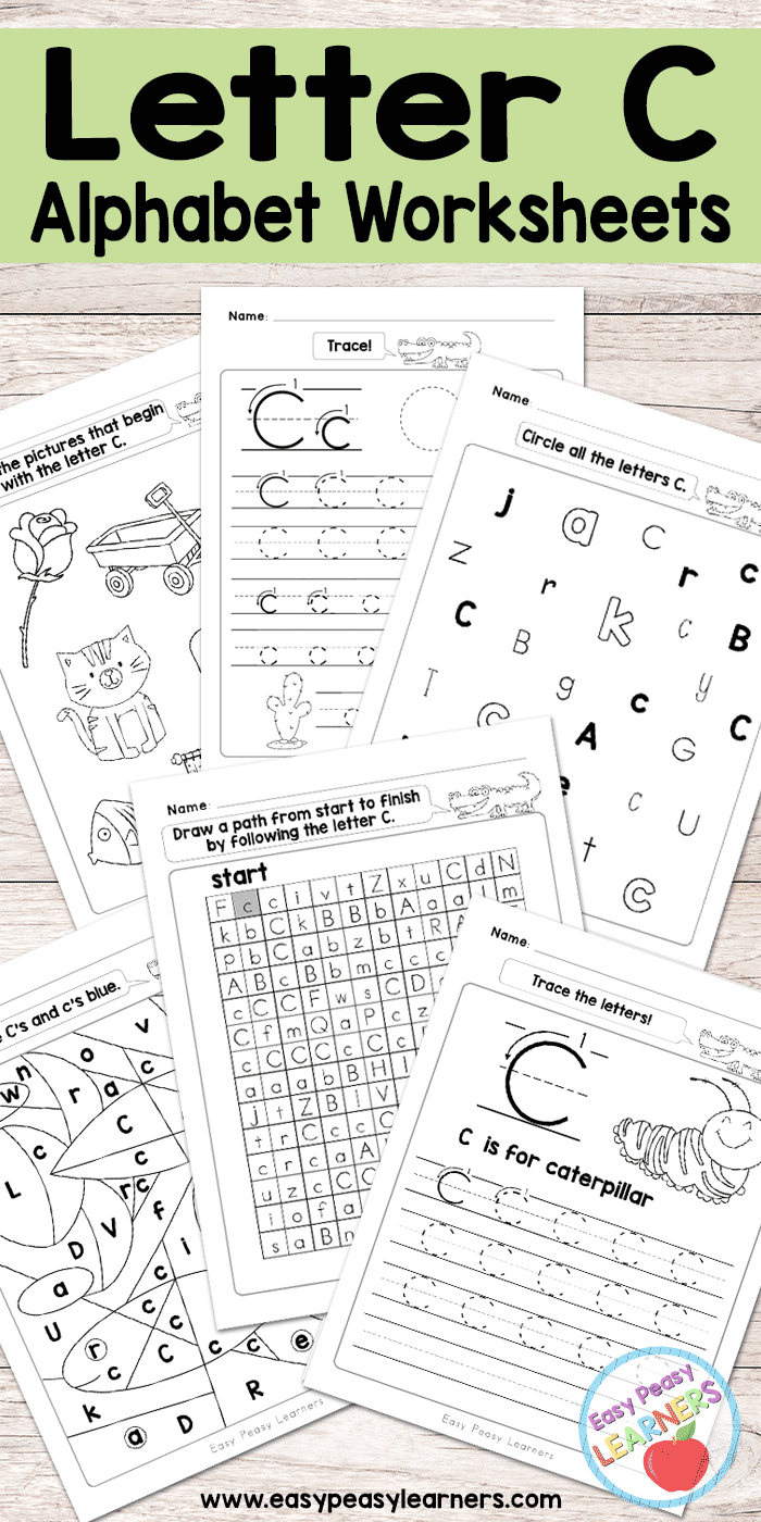 Letter C Worksheets - Alphabet Series - Easy Peasy Learners | Free Printable Letter C Worksheets