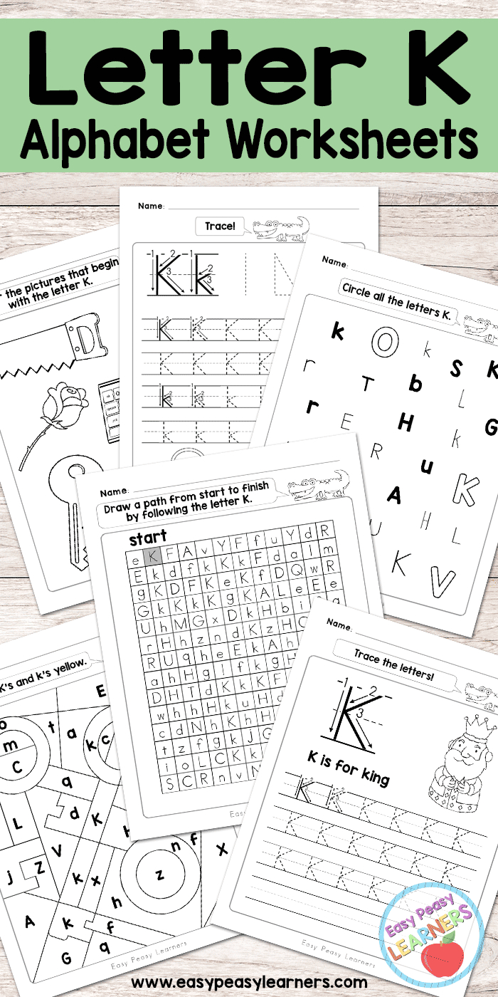 Letter K Worksheets - Alphabet Series - Easy Peasy Learners | Free Printable Letter K Worksheets