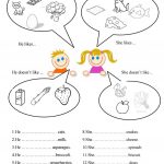 Likes / Doesn't Like Worksheet   Free Esl Printable Worksheets Made | Likes And Dislikes Printable Worksheets