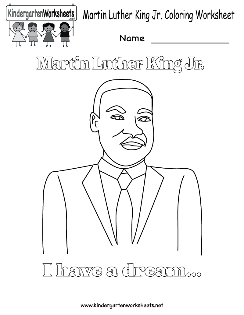 Martin Luther King Jr Coloring Pages | Martin Luther King Coloring | Free Printable Martin Luther King Jr Worksheets For Kindergarten