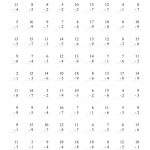 Math : Free Timed Math Facts Worksheets 100 Division Subtraction | 100 Math Facts Worksheets Printable