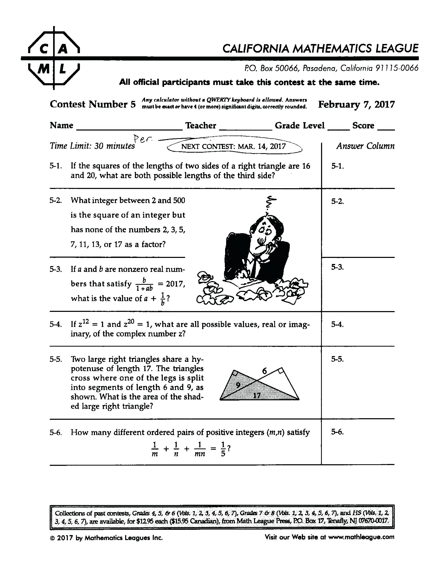 Math Worksheet College Math Problems Worksheets Like And Unlike Printable College Math