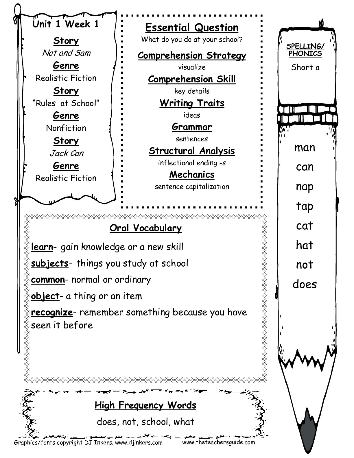 Mcgraw-Hill Wonders First Grade Resources And Printouts | First Grade Vocabulary Worksheets Printable