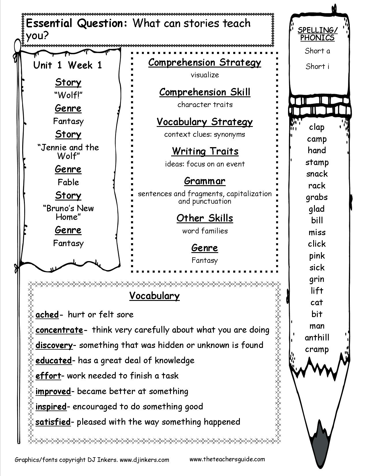 Mcgraw-Hill Wonders Third Grade Resources And Printouts | Grade 3 Vocabulary Worksheets Printable