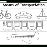 Means Of Transportation – Worksheet / Free Printable Worksheets | Free Printable Transportation Worksheets For Kids
