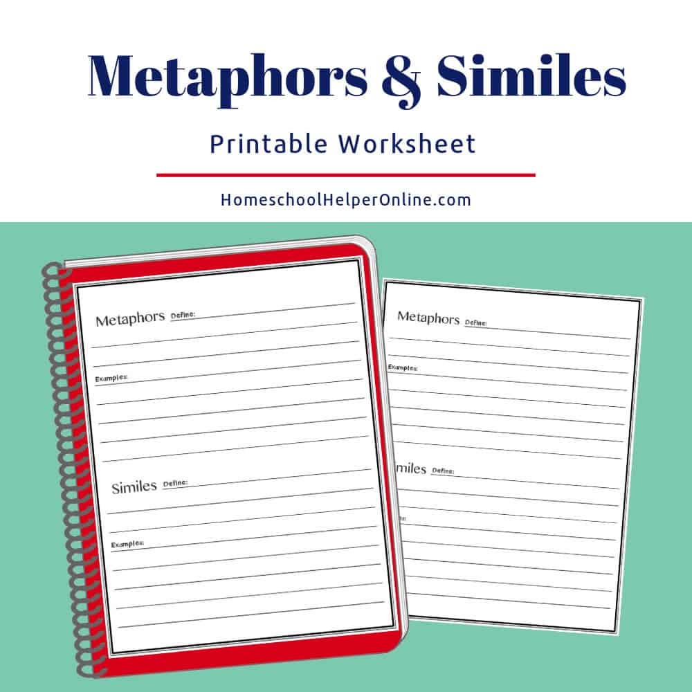Metaphors &amp;amp; Similes Worksheet - Homeschool Helper Online | Foreshadowing Worksheets Printable