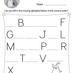 Missing Alphabet Letters Worksheet (Free Printable)   Doozy Moo | Printable Alphabet Worksheets