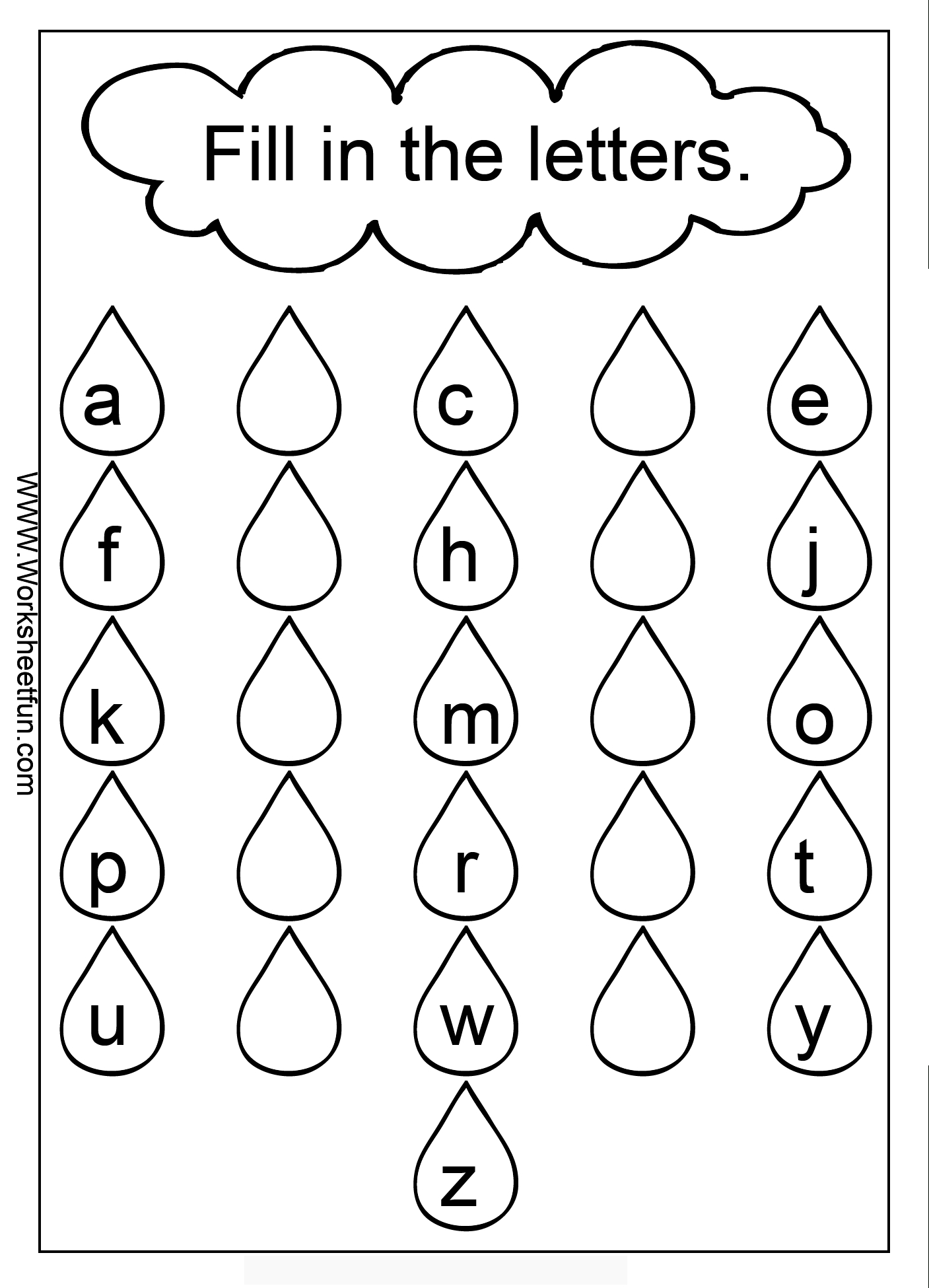 Missing Lowercase Letters – Missing Small Letters / Free Printable | Lower Case Alphabet Printable Worksheets