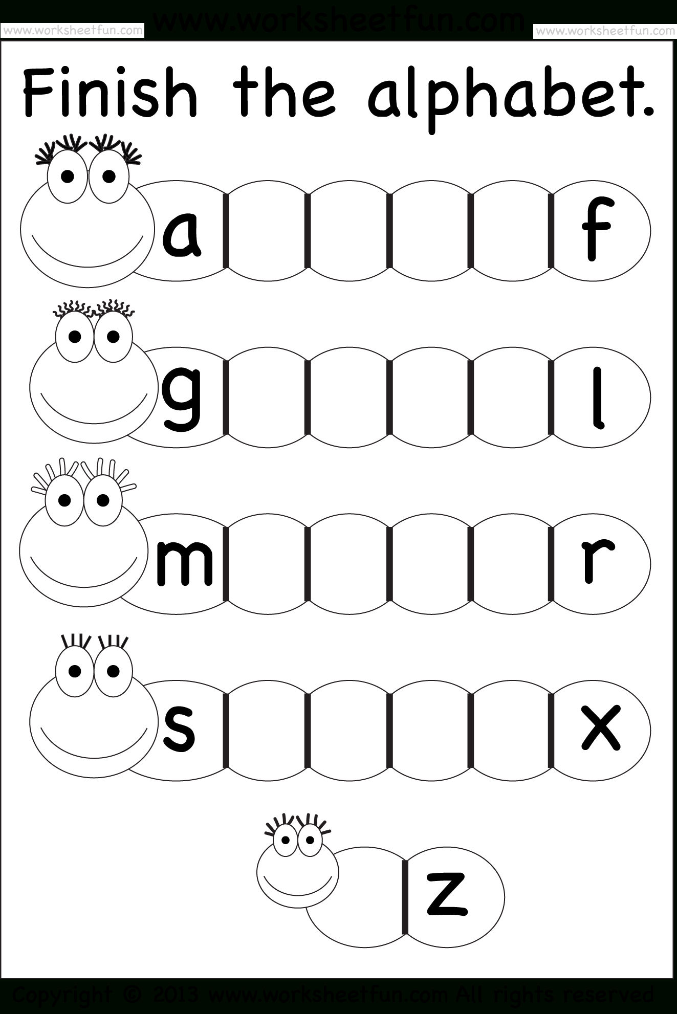 Missing Lowercase Letters – Missing Small Letters – Worksheet / Free | Alphabet Printables Free Worksheets