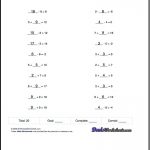 Mixed Addition Worksheet And Subtraction Worksheet Problems | Free Printable Pre Algebra Worksheets