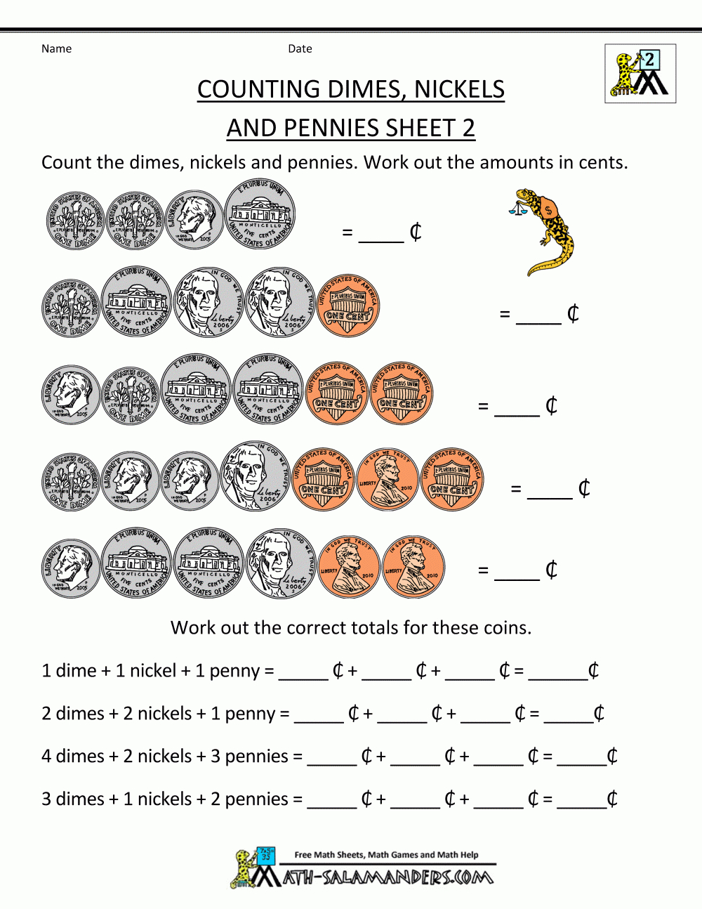 Money Worksheets For Kids 2Nd Grade | Free Printable Second Grade Worksheets