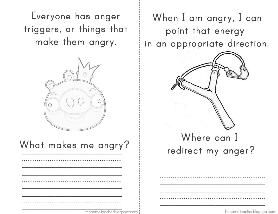 More &amp;quot;don&amp;#039;t Be An Angry Bird&amp;quot; Printables - The Home Teacher | Anger Management Printable Worksheets