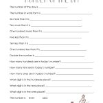 Number Of The Day (Worksheet Collection) | Squarehead Teachers | Free Printable Number Of The Day Worksheets