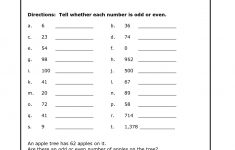Odd And Even Printable Worksheets