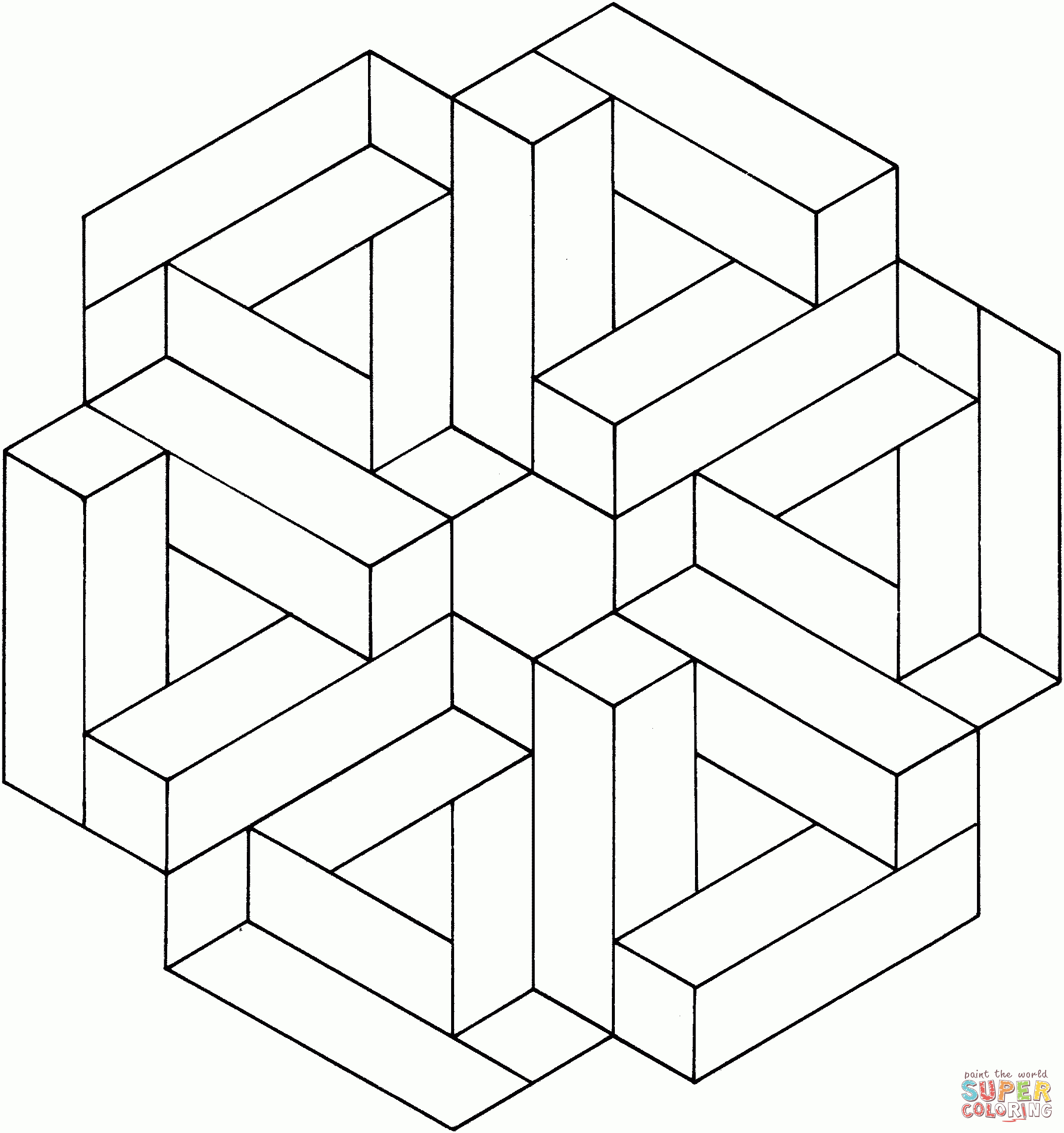 Optical Illusions Coloring Pages | Free Coloring Pages | Optical Illusion Worksheets Printable