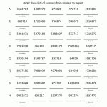 Ordering Large Numbers 5Th Grade | 5Th Grade Printable Worksheets