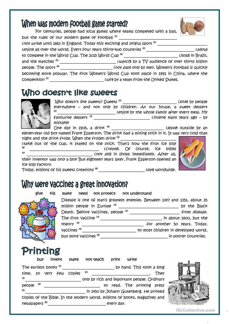 Passive - Inventors And Inventions Worksheet - Free Esl Printable | Inventions Printable Worksheets