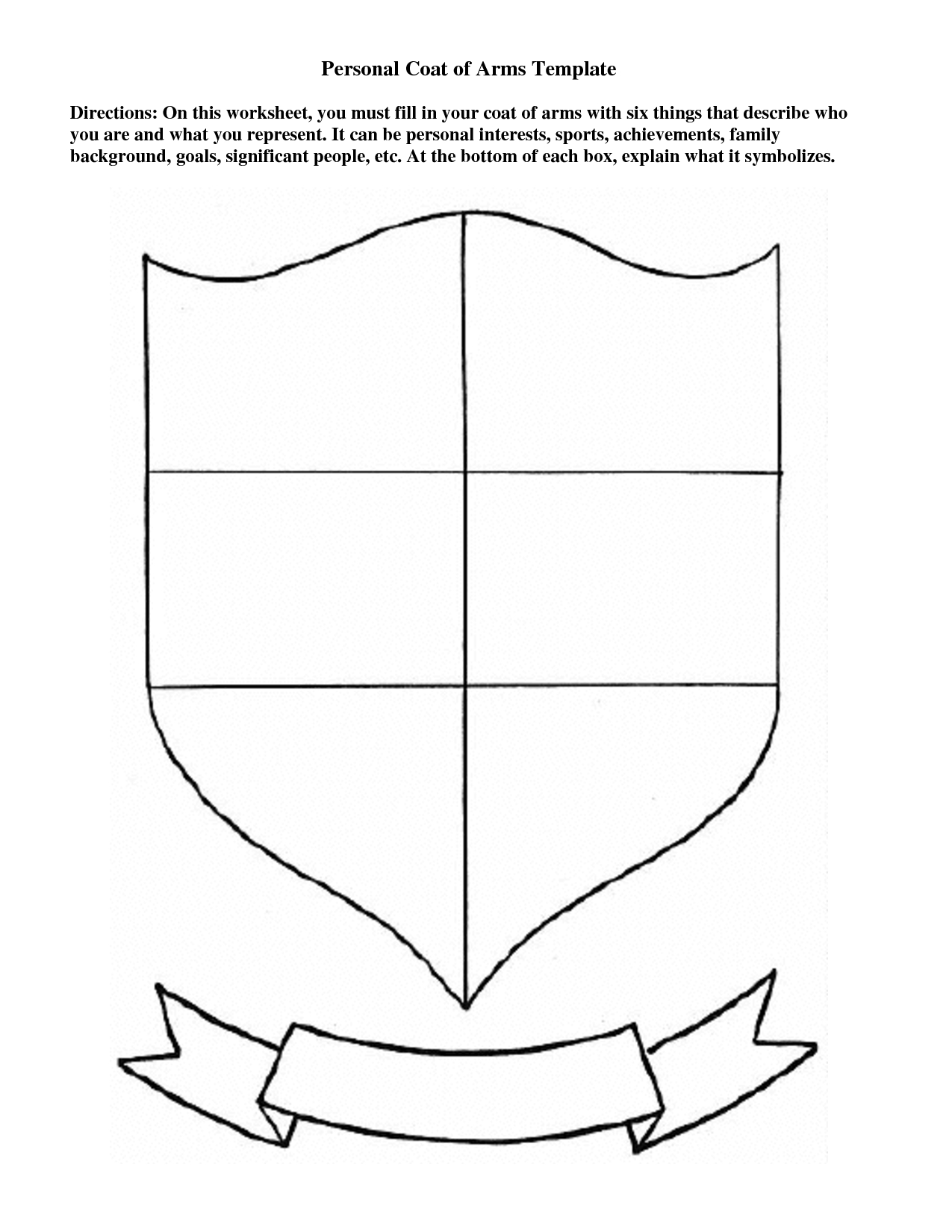 Coat Of Arms Template Cliparts co Printable Coat Of Arms Worksheet 