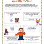 Personality Test I. Worksheet   Free Esl Printable Worksheets Made | Personality Quiz Printable Worksheet