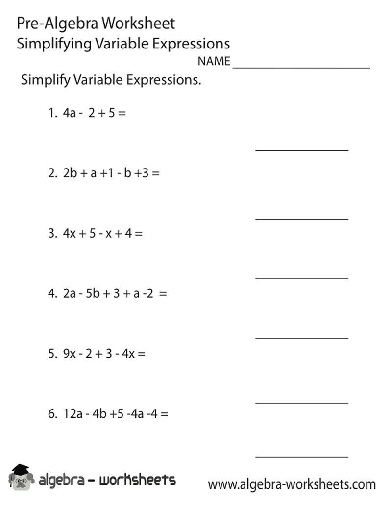 Free Printable 8Th Grade Algebra Worksheets Printable Worksheets