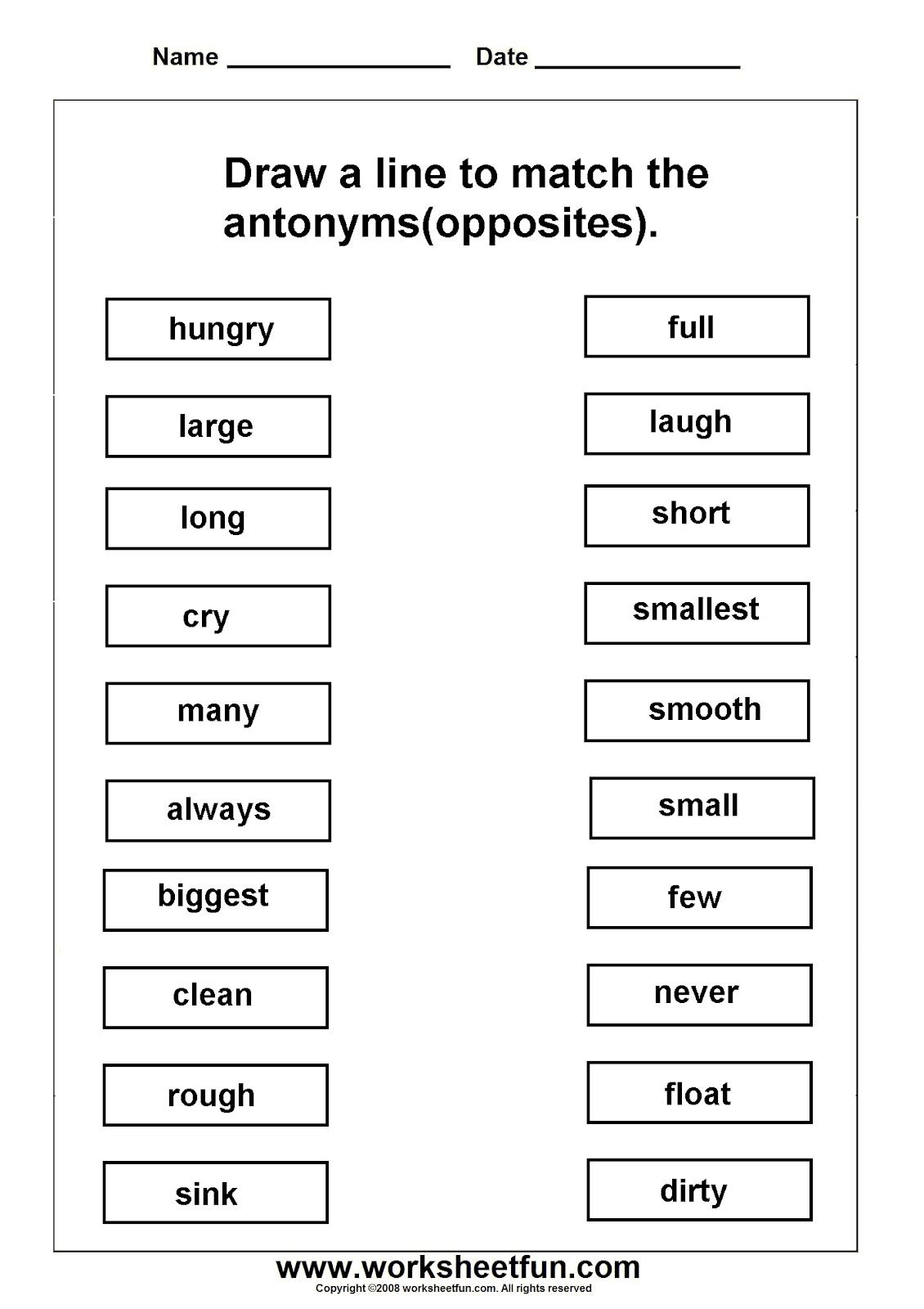 Pinschool On School | Synonym Worksheet, Grammar Worksheets | Antonyms Printable Worksheets