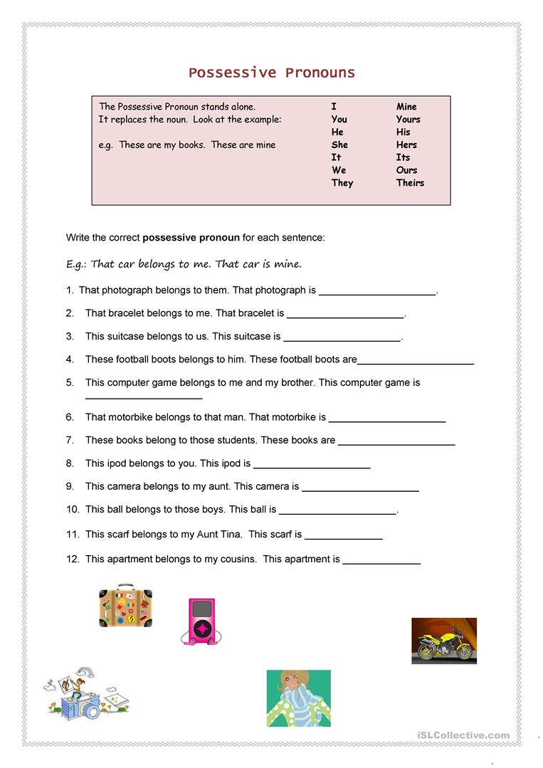 Possessive Pronouns Worksheet - Free Esl Printable Worksheets Made | Possessive Pronouns Printable Worksheets