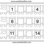 Preschool Missing Number Worksheets | Number Train – Missing Numbers | Free Printable Missing Number Worksheets
