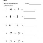 Preschool Simple Addition Worksheet Printable | Preschool Addition | Simple Addition Worksheets Printable