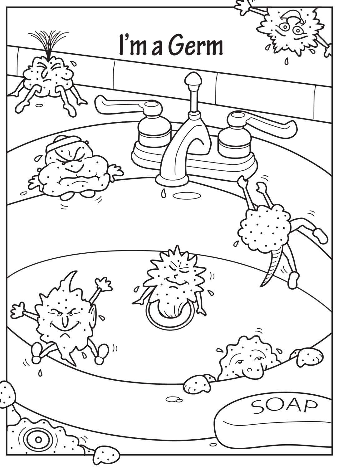 Printable Coloring Pages Of Germs | Roger Bain Writes Songs About | Germs Worksheets Printables