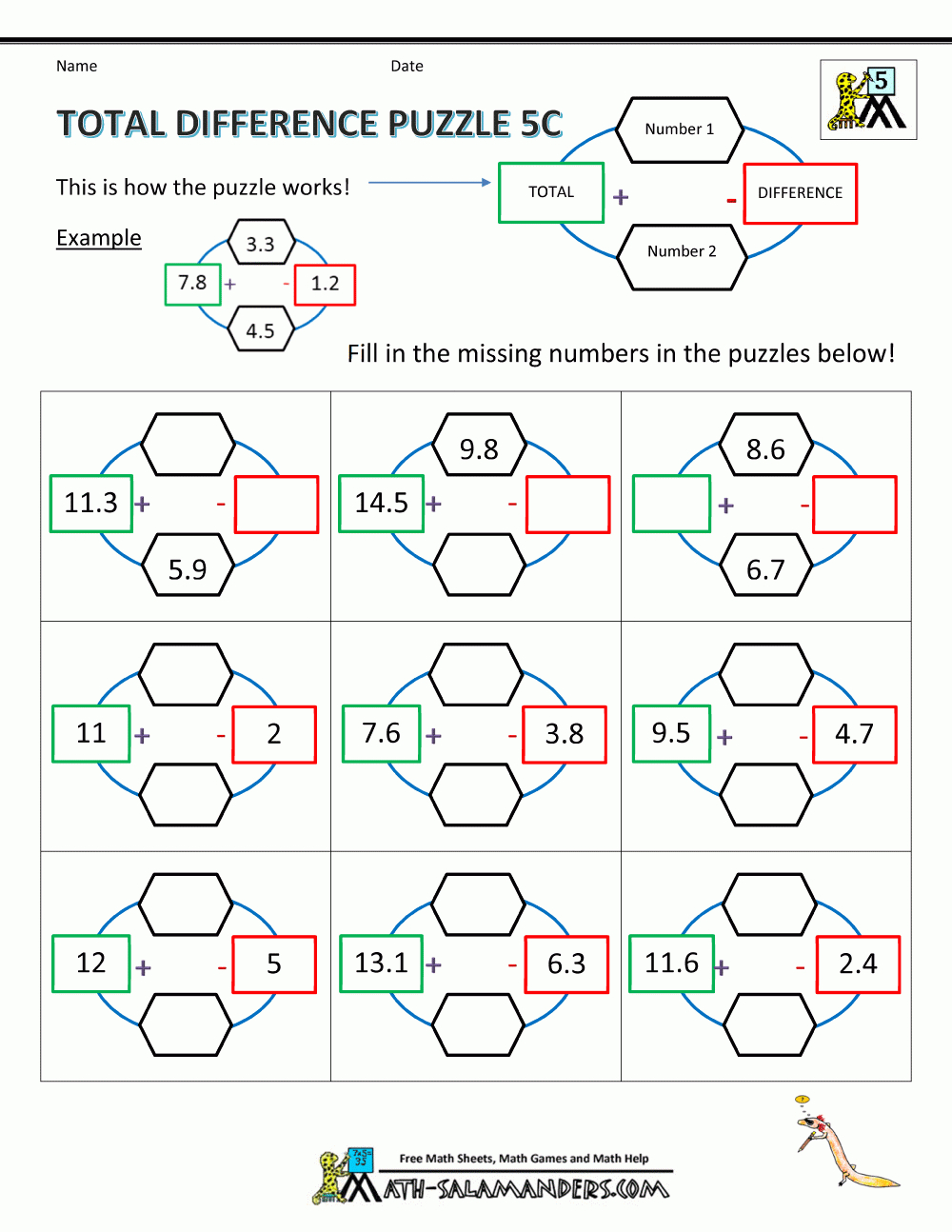 Printable Math Puzzles 5Th Grade | Printable Worksheets For Grade 5