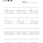 Printable Spelling Worksheet   Free Kindergarten English Worksheet | Free Printable A Worksheets