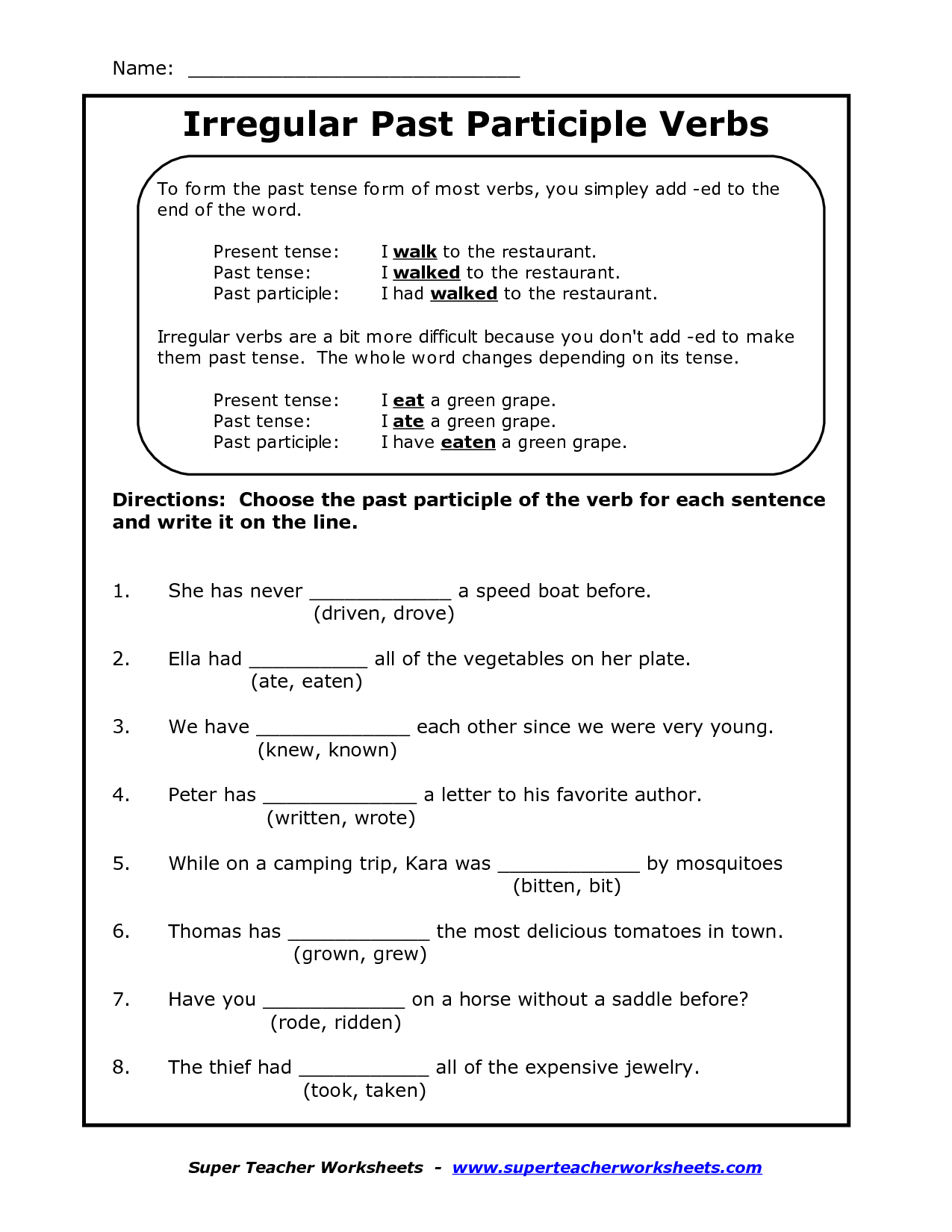 Verb To Be Worksheets Printable Printable Worksheets