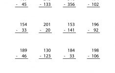 3Rd Grade Math Subtraction Printable Worksheets