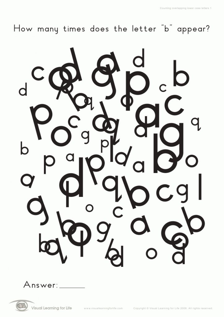 Free Visual Scanning Worksheets