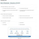 Quiz & Worksheet   Character Of Hamlet | Study | Hamlet Printable Worksheets