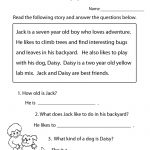 Reading Comprehension Practice Worksheet Printable | Language | Free | Free Printable Comprehension Worksheets For Grade 5