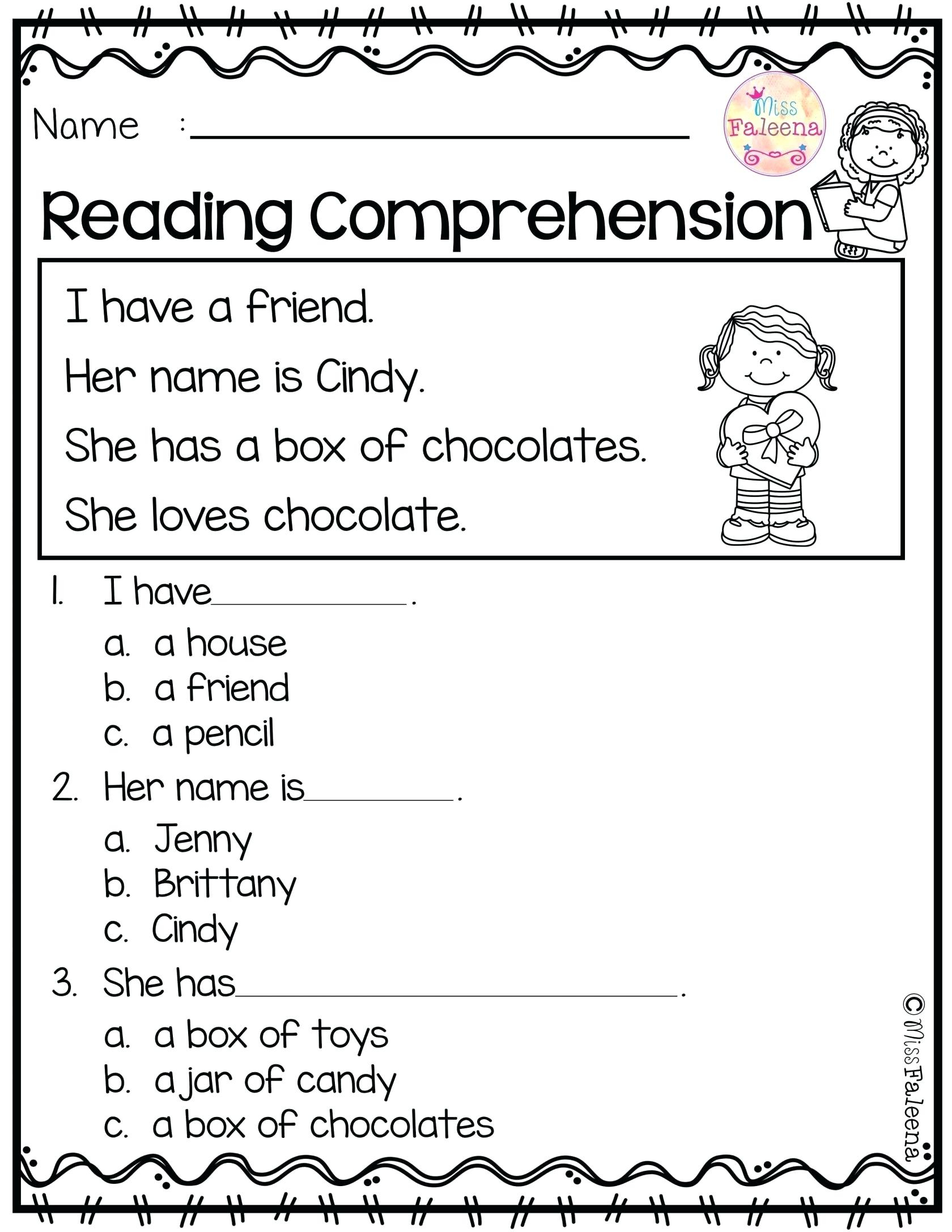 Reading Comprehension Worksheet 1St Grade – Karenlynndixon | Free Printable Reading Worksheets For 1St Grade