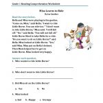 Reading Comprehension Worksheets For 1St Grade   Cramerforcongress | Free Printable Reading Comprehension Worksheets