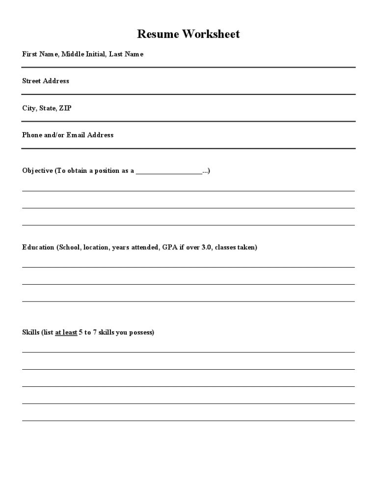 Resume Builder Worksheet Koran sticken co - Resume Builder Worksheet Koran Sticken Co Printable Resume Builder Worksheet 768x994 