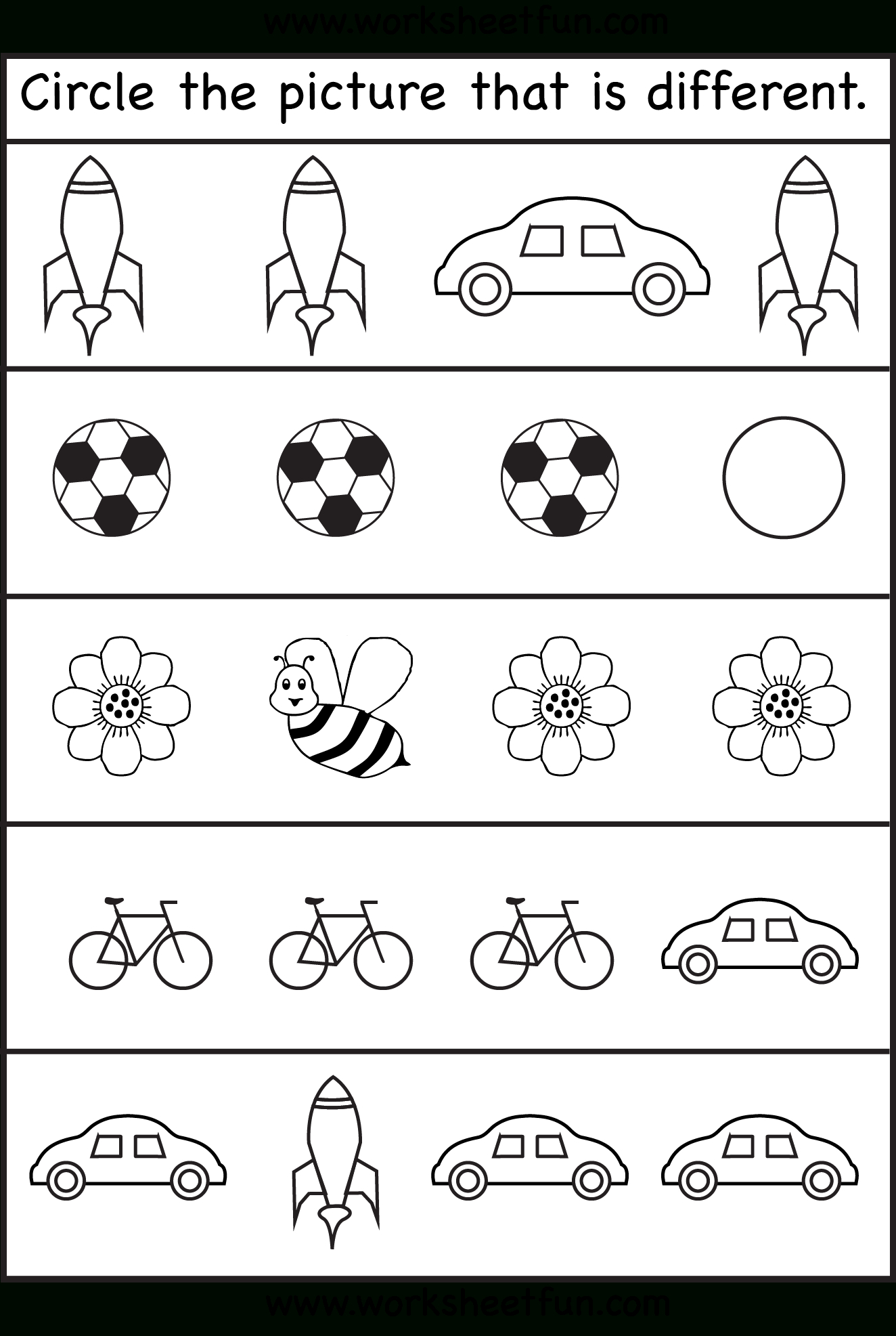 Same Or Different Worksheets For Toddler | Kids Worksheets Printable | Printable Toddler Worksheets