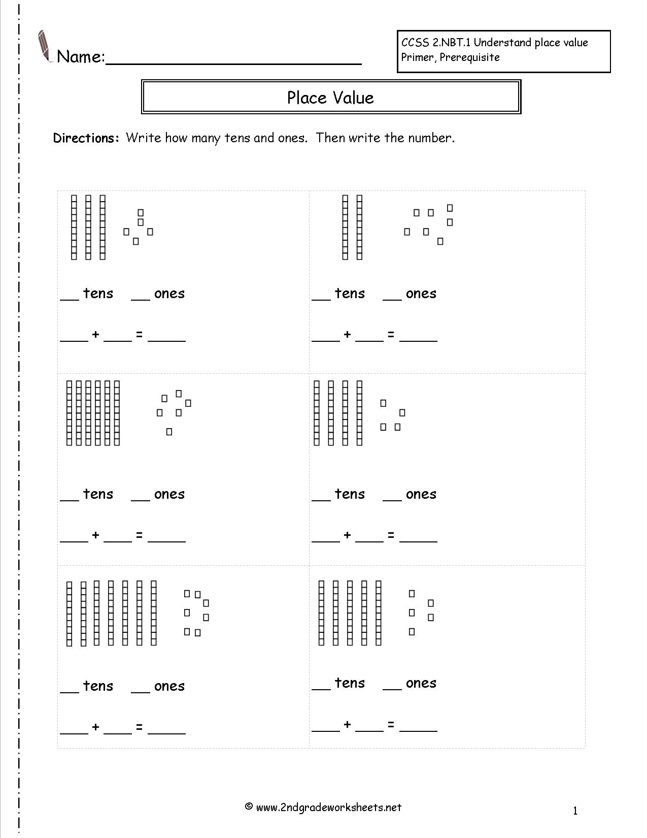 Second Grade Place Value Worksheets | Free Printable Base Ten Block Worksheets
