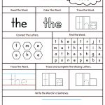 Sight Word The Printable Worksheet | Myteachingstation | Printable Sight Word Worksheets