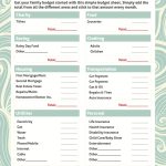 Simple Budget Worksheet Free Printable | For The Home | Budgeting | Simple Budget Worksheet Printable
